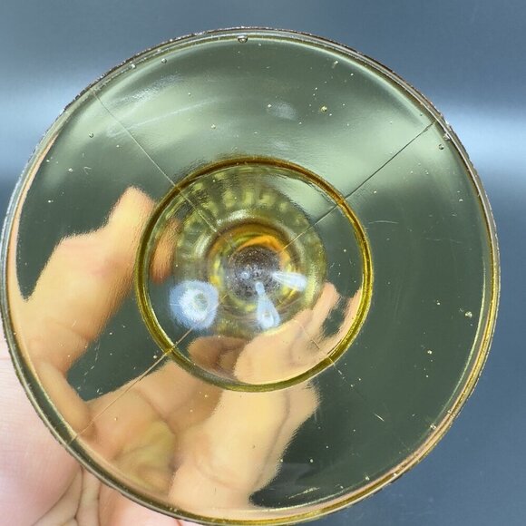 L G Wright Amber Glass Cups Goblet Set 2 Manganese 365nm Green UV Glow Cups - Picture 11 of 15